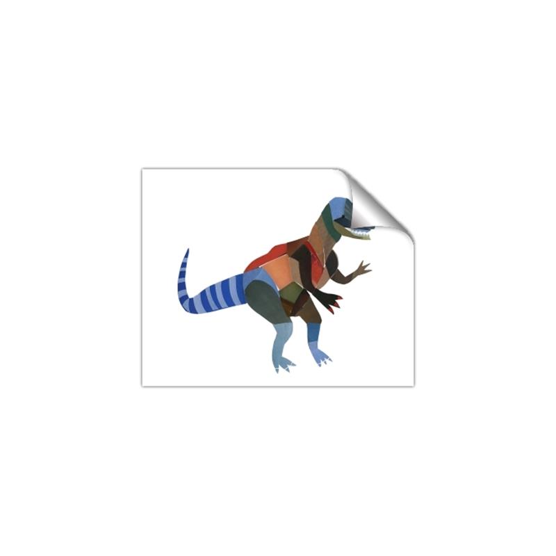Picture of colourful T-rex _GroupedProduct_Rectangle_Landscape_Mini_ _GroupedProduct_Rectangle_Landscape_Unframed_Print_Only_