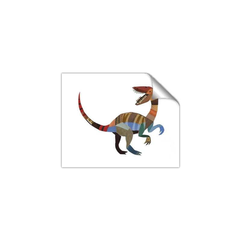 Picture of Colourful velociraptor  _GroupedProduct_Rectangle_Landscape_Mini_ _GroupedProduct_Rectangle_Landscape_Unframed_Print_Only_