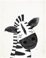 Picture of Smiling Zebra _GroupedProduct_Rectangle_Portrait_Mini_ _GroupedProduct_Rectangle_Portrait_Unframed_Print_Only_