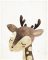 Picture of Blushing deer _GroupedProduct_Rectangle_Portrait_Mini_ _GroupedProduct_Rectangle_Portrait_Unframed_Print_Only_