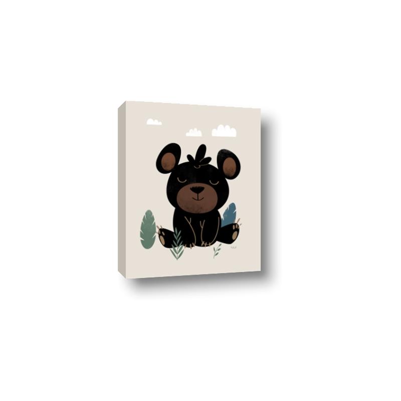 Picture of Cute black bear  _GroupedProduct_Rectangle_Portrait_Mini_ _GroupedProduct_Rectangle_Portrait_Canvas_