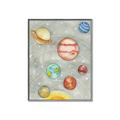 Picture of Watercolour Solar System I _GroupedProduct_Rectangle_Portrait_Mini_ _GroupedProduct_Rectangle_Portrait_Canvas_Framed_