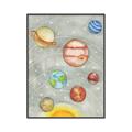 Picture of Watercolour Solar System I _GroupedProduct_Rectangle_Portrait_Mini_ _GroupedProduct_Rectangle_Portrait_Canvas_Framed_