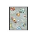 Picture of Watercolour Solar System II _GroupedProduct_Rectangle_Portrait_Mini_ _GroupedProduct_Rectangle_Portrait_Canvas_Framed_