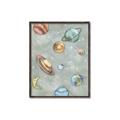 Picture of Watercolour Solar System II _GroupedProduct_Rectangle_Portrait_Mini_ _GroupedProduct_Rectangle_Portrait_Canvas_Framed_