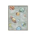 Picture of Watercolour Solar System II _GroupedProduct_Rectangle_Portrait_Mini_ _GroupedProduct_Rectangle_Portrait_Canvas_Framed_