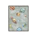 Picture of Watercolour Solar System II _GroupedProduct_Rectangle_Portrait_Mini_ _GroupedProduct_Rectangle_Portrait_Canvas_Framed_