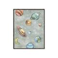 Picture of Watercolour Solar System II _GroupedProduct_Rectangle_Portrait_Mini_ _GroupedProduct_Rectangle_Portrait_Canvas_Framed_