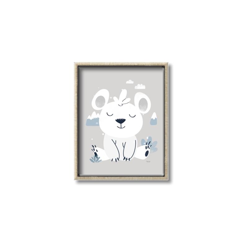 Picture of Smiling Polar bear _GroupedProduct_Rectangle_Portrait_Mini_ _GroupedProduct_Rectangle_Portrait_Canvas_Framed_