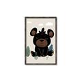 Picture of Cute black bear  _GroupedProduct_Rectangle_Portrait_Mini_ _GroupedProduct_Rectangle_Portrait_Canvas_Framed_
