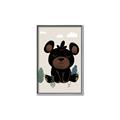 Picture of Cute black bear  _GroupedProduct_Rectangle_Portrait_Mini_ _GroupedProduct_Rectangle_Portrait_Canvas_Framed_