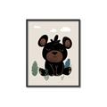 Picture of Cute black bear  _GroupedProduct_Rectangle_Portrait_Mini_ _GroupedProduct_Rectangle_Portrait_Canvas_Framed_