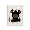 Picture of Cute black bear  _GroupedProduct_Rectangle_Portrait_Mini_ _GroupedProduct_Rectangle_Portrait_Canvas_Framed_