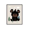 Picture of Cute black bear  _GroupedProduct_Rectangle_Portrait_Mini_ _GroupedProduct_Rectangle_Portrait_Canvas_Framed_