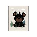 Picture of Cute black bear  _GroupedProduct_Rectangle_Portrait_Mini_ _GroupedProduct_Rectangle_Portrait_Canvas_Framed_