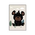 Picture of Cute black bear  _GroupedProduct_Rectangle_Portrait_Mini_ _GroupedProduct_Rectangle_Portrait_Canvas_Framed_