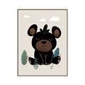 Picture of Cute black bear  _GroupedProduct_Rectangle_Portrait_Mini_ _GroupedProduct_Rectangle_Portrait_Canvas_Framed_