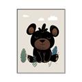 Picture of Cute black bear  _GroupedProduct_Rectangle_Portrait_Mini_ _GroupedProduct_Rectangle_Portrait_Canvas_Framed_