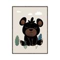 Picture of Cute black bear  _GroupedProduct_Rectangle_Portrait_Mini_ _GroupedProduct_Rectangle_Portrait_Canvas_Framed_