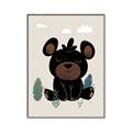 Picture of Cute black bear  _GroupedProduct_Rectangle_Portrait_Mini_ _GroupedProduct_Rectangle_Portrait_Canvas_Framed_