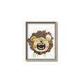 Picture of Roaring Lion cub _GroupedProduct_Rectangle_Portrait_Mini_ _GroupedProduct_Rectangle_Portrait_Canvas_Framed_