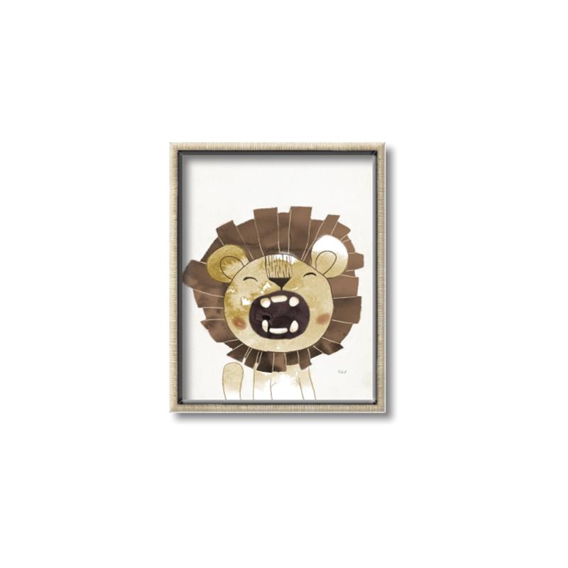 Picture of Roaring Lion cub _GroupedProduct_Rectangle_Portrait_Mini_ _GroupedProduct_Rectangle_Portrait_Canvas_Framed_