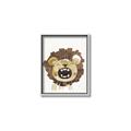 Picture of Roaring Lion cub _GroupedProduct_Rectangle_Portrait_Mini_ _GroupedProduct_Rectangle_Portrait_Canvas_Framed_