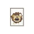 Picture of Roaring Lion cub _GroupedProduct_Rectangle_Portrait_Mini_ _GroupedProduct_Rectangle_Portrait_Canvas_Framed_