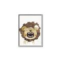 Picture of Roaring Lion cub _GroupedProduct_Rectangle_Portrait_Mini_ _GroupedProduct_Rectangle_Portrait_Canvas_Framed_