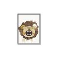 Picture of Roaring Lion cub _GroupedProduct_Rectangle_Portrait_Mini_ _GroupedProduct_Rectangle_Portrait_Canvas_Framed_