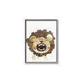Picture of Roaring Lion cub _GroupedProduct_Rectangle_Portrait_Mini_ _GroupedProduct_Rectangle_Portrait_Canvas_Framed_