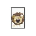 Picture of Roaring Lion cub _GroupedProduct_Rectangle_Portrait_Mini_ _GroupedProduct_Rectangle_Portrait_Canvas_Framed_