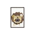 Picture of Roaring Lion cub _GroupedProduct_Rectangle_Portrait_Mini_ _GroupedProduct_Rectangle_Portrait_Canvas_Framed_