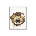 Picture of Roaring Lion cub _GroupedProduct_Rectangle_Portrait_Mini_ _GroupedProduct_Rectangle_Portrait_Canvas_Framed_