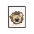 Picture of Roaring Lion cub _GroupedProduct_Rectangle_Portrait_Mini_ _GroupedProduct_Rectangle_Portrait_Canvas_Framed_