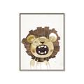 Picture of Roaring Lion cub _GroupedProduct_Rectangle_Portrait_Mini_ _GroupedProduct_Rectangle_Portrait_Canvas_Framed_