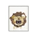 Picture of Roaring Lion cub _GroupedProduct_Rectangle_Portrait_Mini_ _GroupedProduct_Rectangle_Portrait_Canvas_Framed_