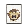Picture of Roaring Lion cub _GroupedProduct_Rectangle_Portrait_Mini_ _GroupedProduct_Rectangle_Portrait_Canvas_Framed_
