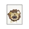 Picture of Roaring Lion cub _GroupedProduct_Rectangle_Portrait_Mini_ _GroupedProduct_Rectangle_Portrait_Canvas_Framed_
