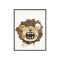 Picture of Roaring Lion cub _GroupedProduct_Rectangle_Portrait_Mini_ _GroupedProduct_Rectangle_Portrait_Canvas_Framed_