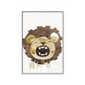 Picture of Roaring Lion cub _GroupedProduct_Rectangle_Portrait_Mini_ _GroupedProduct_Rectangle_Portrait_Canvas_Framed_
