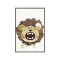 Picture of Roaring Lion cub _GroupedProduct_Rectangle_Portrait_Mini_ _GroupedProduct_Rectangle_Portrait_Canvas_Framed_