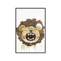 Picture of Roaring Lion cub _GroupedProduct_Rectangle_Portrait_Mini_ _GroupedProduct_Rectangle_Portrait_Canvas_Framed_