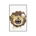 Picture of Roaring Lion cub _GroupedProduct_Rectangle_Portrait_Mini_ _GroupedProduct_Rectangle_Portrait_Canvas_Framed_