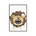 Picture of Roaring Lion cub _GroupedProduct_Rectangle_Portrait_Mini_ _GroupedProduct_Rectangle_Portrait_Canvas_Framed_