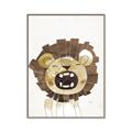 Picture of Roaring Lion cub _GroupedProduct_Rectangle_Portrait_Mini_ _GroupedProduct_Rectangle_Portrait_Canvas_Framed_
