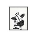 Picture of Smiling Zebra _GroupedProduct_Rectangle_Portrait_Mini_ _GroupedProduct_Rectangle_Portrait_Canvas_Framed_