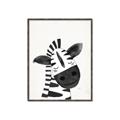Picture of Smiling Zebra _GroupedProduct_Rectangle_Portrait_Mini_ _GroupedProduct_Rectangle_Portrait_Canvas_Framed_