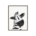 Picture of Smiling Zebra _GroupedProduct_Rectangle_Portrait_Mini_ _GroupedProduct_Rectangle_Portrait_Canvas_Framed_