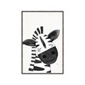 Picture of Smiling Zebra _GroupedProduct_Rectangle_Portrait_Mini_ _GroupedProduct_Rectangle_Portrait_Canvas_Framed_